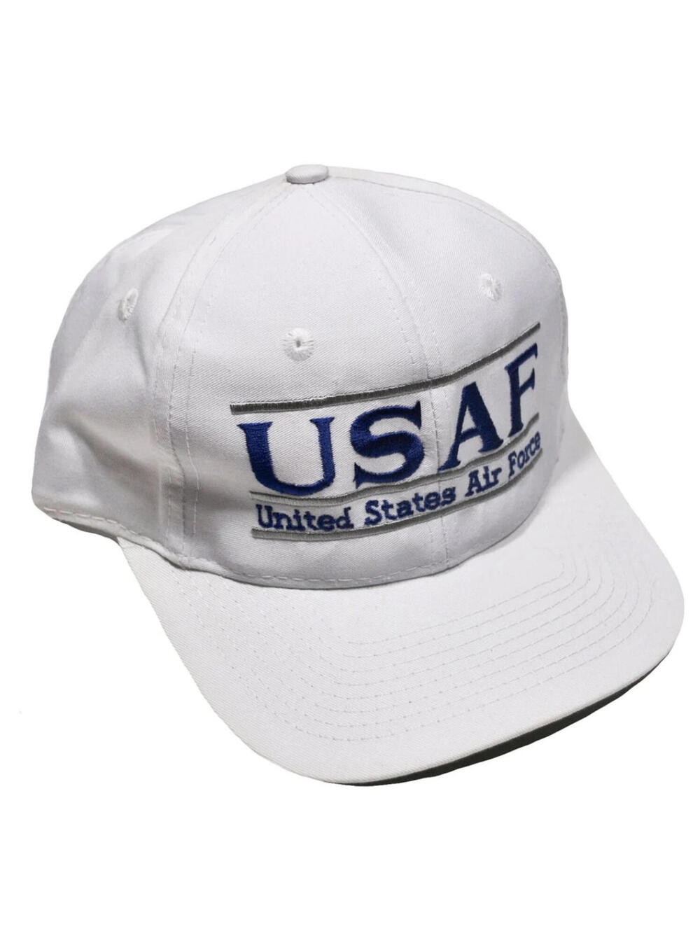 Vintage USAF Falcons Air Force The Game 90s NCAA Football White Hat Cap Snapback